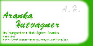 aranka hutvagner business card